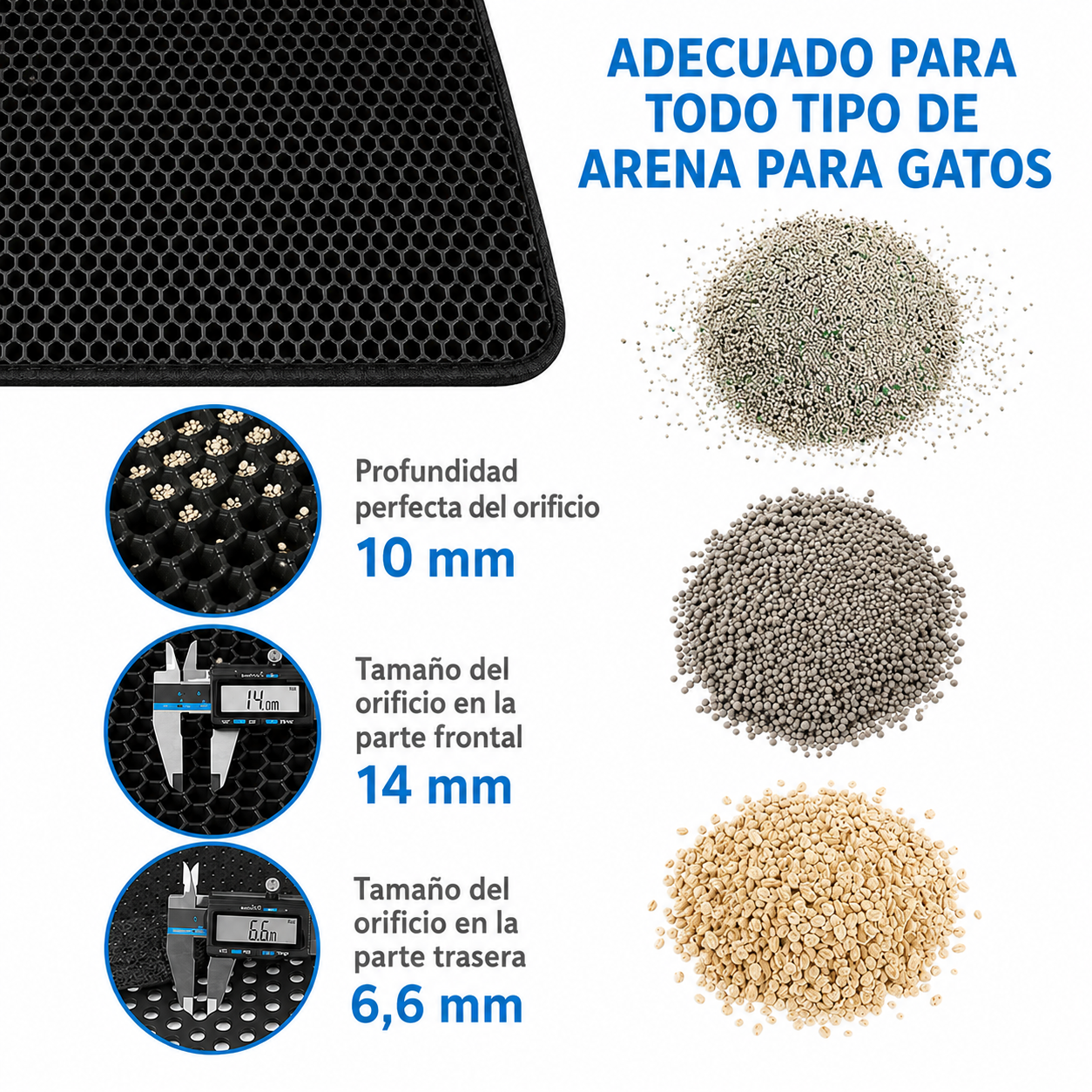 Esterilla recoge arena para gatos